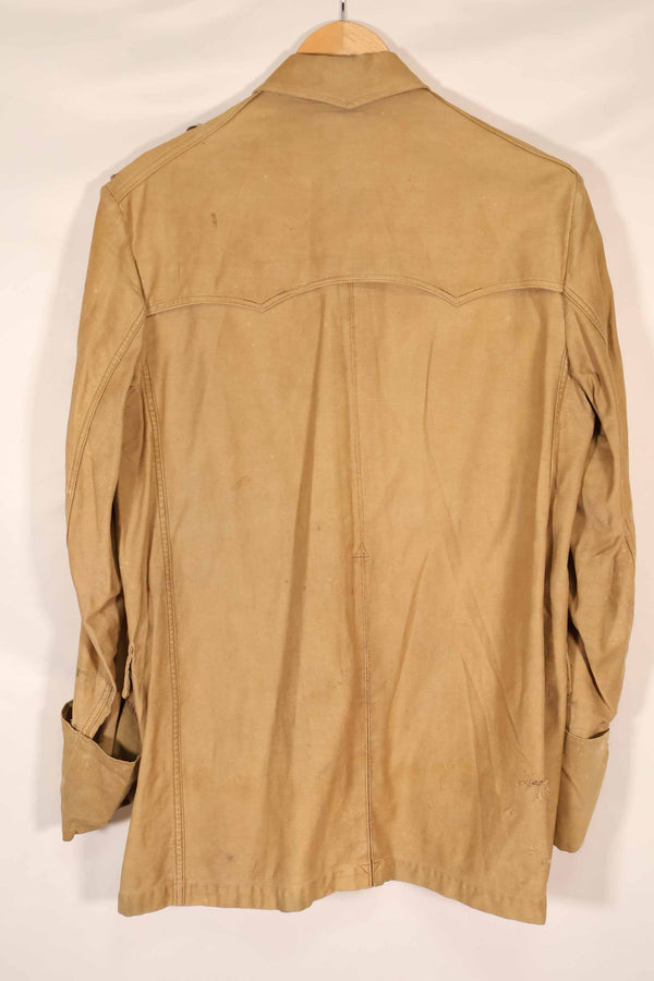 Real 1940s German Army Safariana Jacket with missing buttons, used.