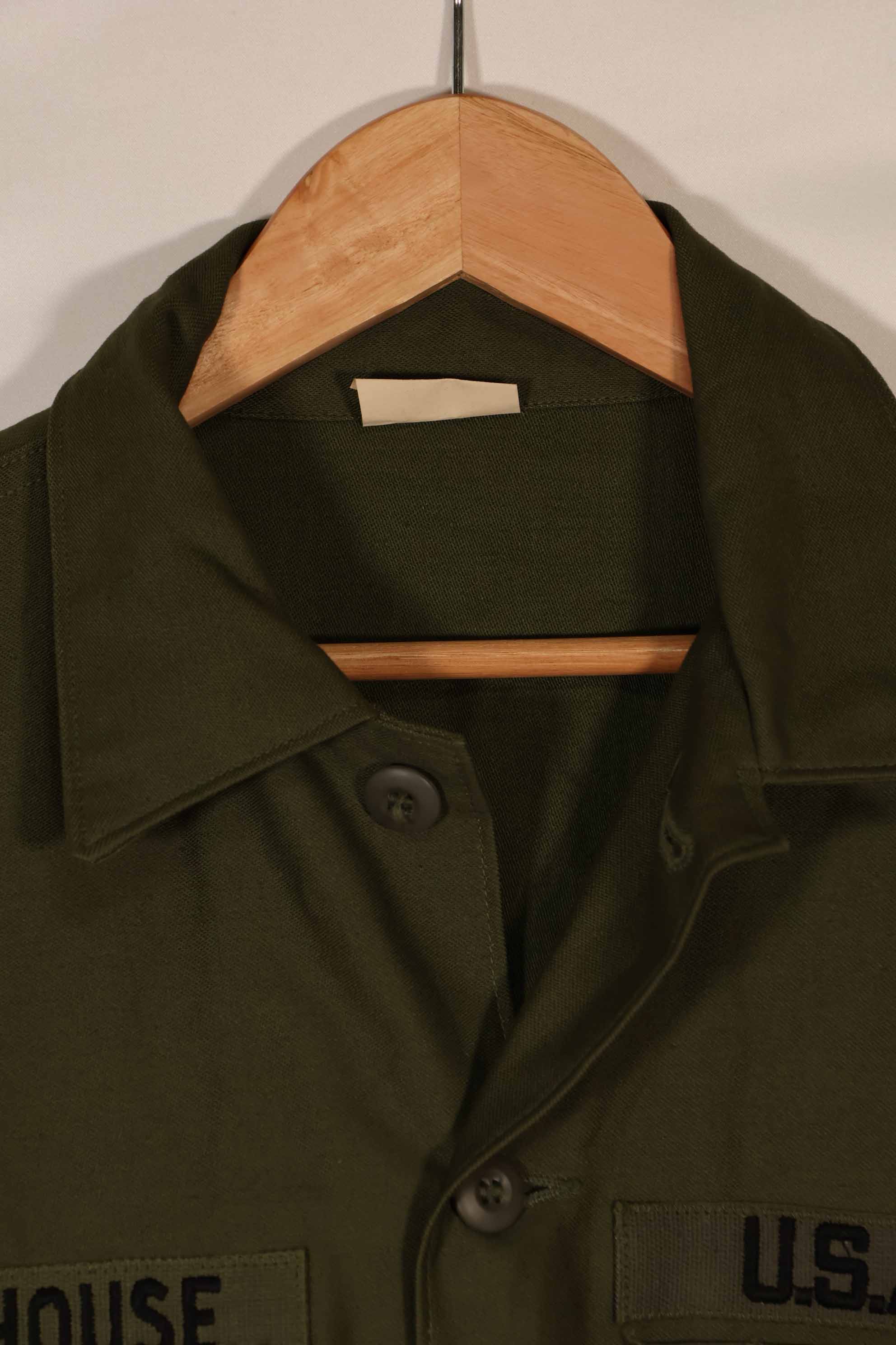 Real 1970s OG-107 utility shirt with patch, later used