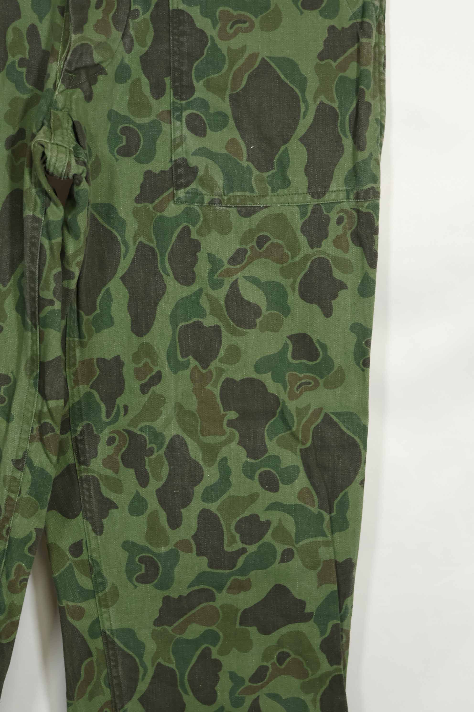 1960年代〜70年代 韓国軍 フロッグスキン迷彩 パンツ ベイカーパンツカット 中古品