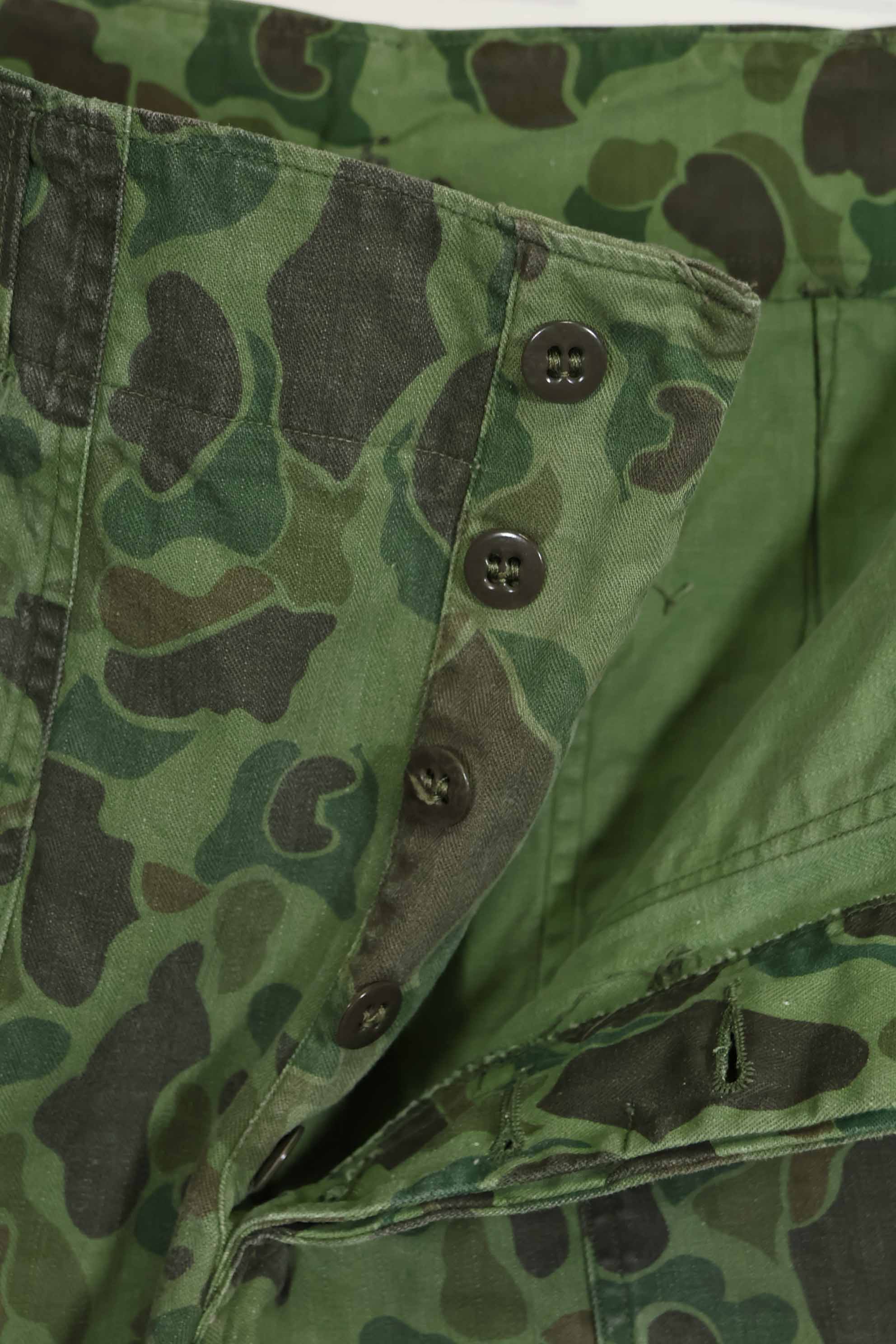 1960年代〜70年代 韓国軍 フロッグスキン迷彩 パンツ ベイカーパンツカット 中古品