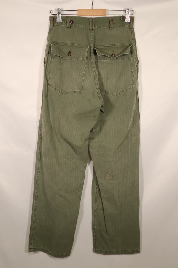 Real WWII 1940s USMC P42 HBT Pants, US Marine Corps, used.