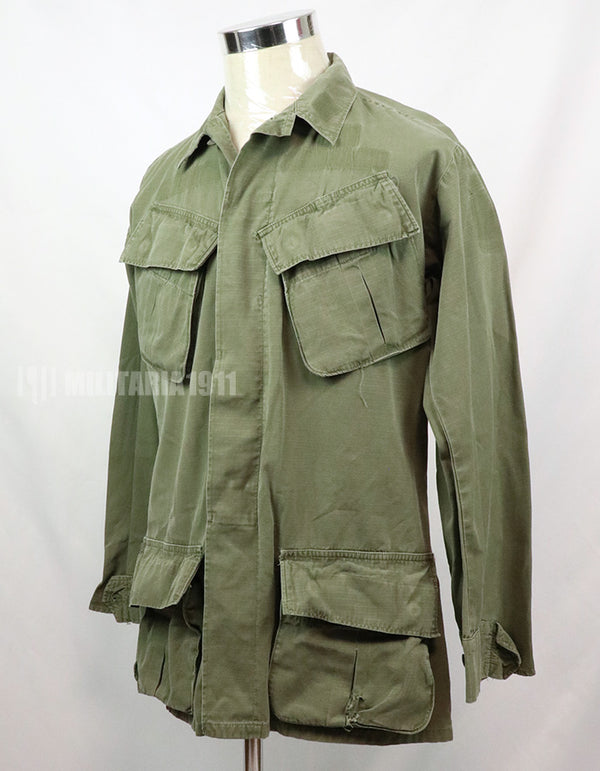 Original late model ripstop fabric jungle fatigues S-L with patch removal marks