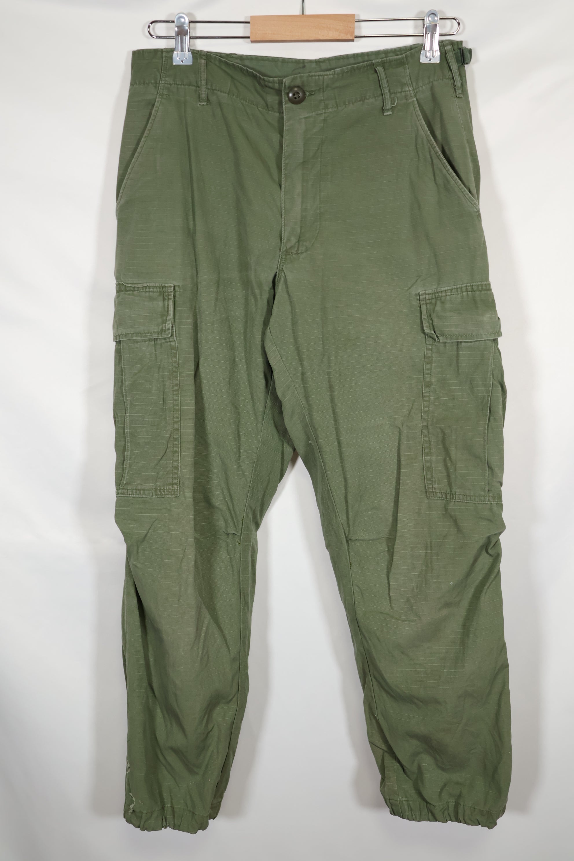 1968 4th Model Jungle Fatigue Pants, S-R, used, strong signs of use.