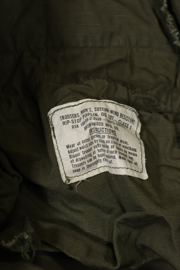 1969 4th Model Jungle Fatigue Pants M-S Used