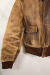 1940's size 46, maker unknown, USAAF A-2 flight jacket, damaged condition, used.