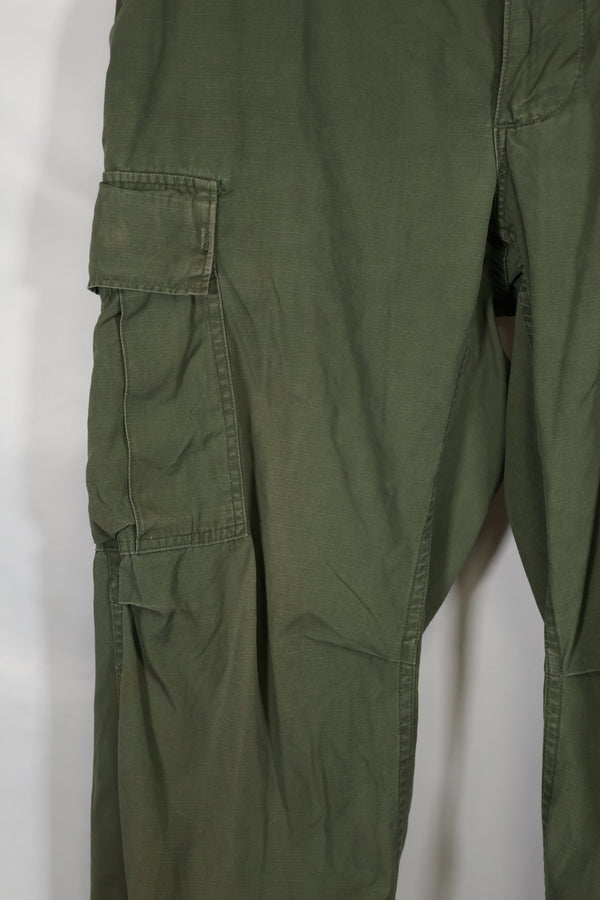 1969 4th Model Jungle Fatigue Pants, M-S, used, strong signs of use.