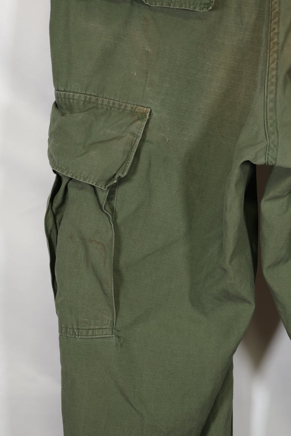 1969 4th Model Jungle Fatigue Pants, M-S, used, strong signs of use.