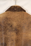 1940's size 46, maker unknown, USAAF A-2 flight jacket, damaged condition, used.