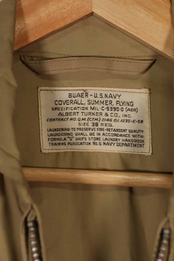 Real 1958 U.S. Navy summer flight suit 38 REGULAR size used B