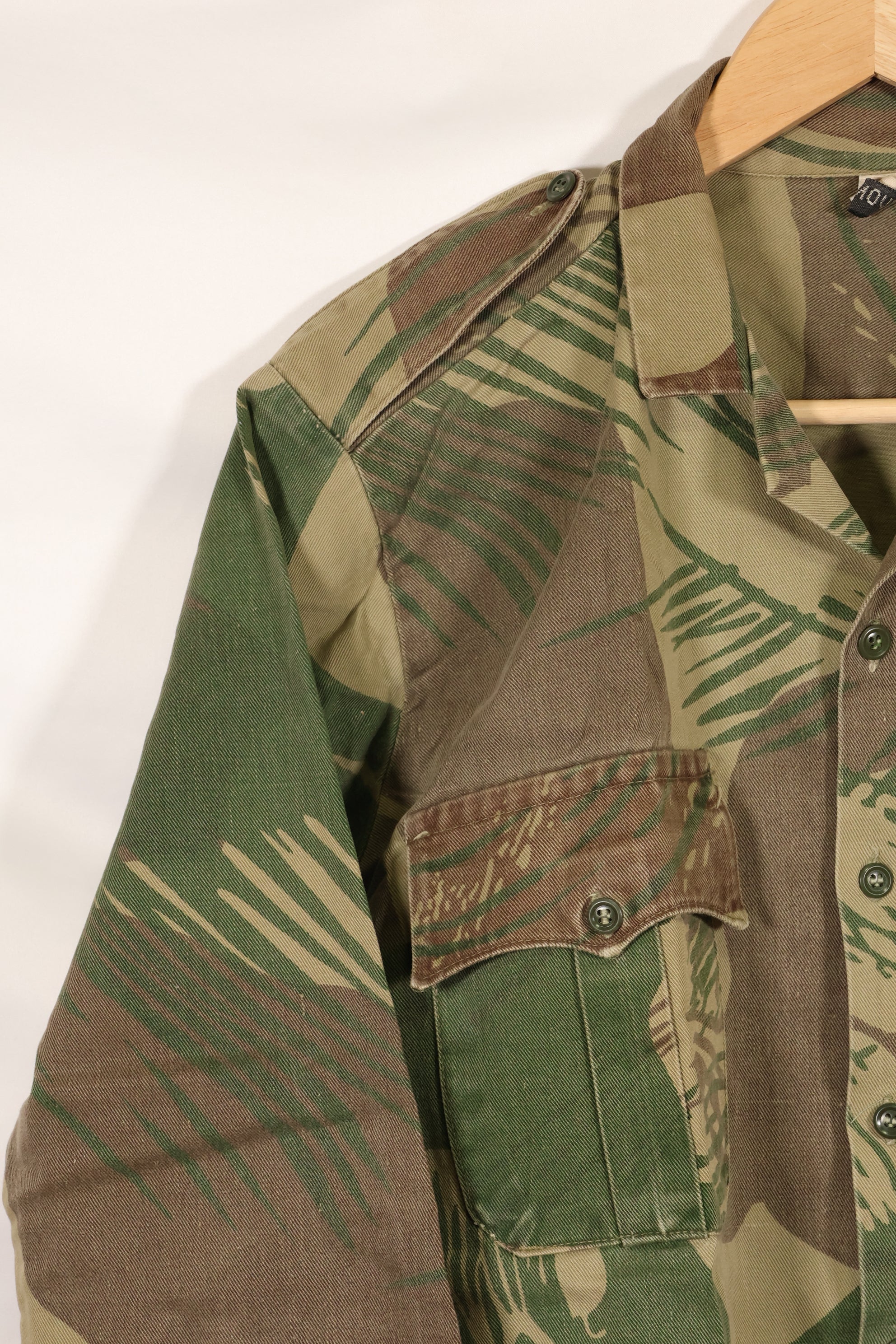 Real Rhodesian Army Rhodesian camouflage PARAMOUNT shirt, faded, used.