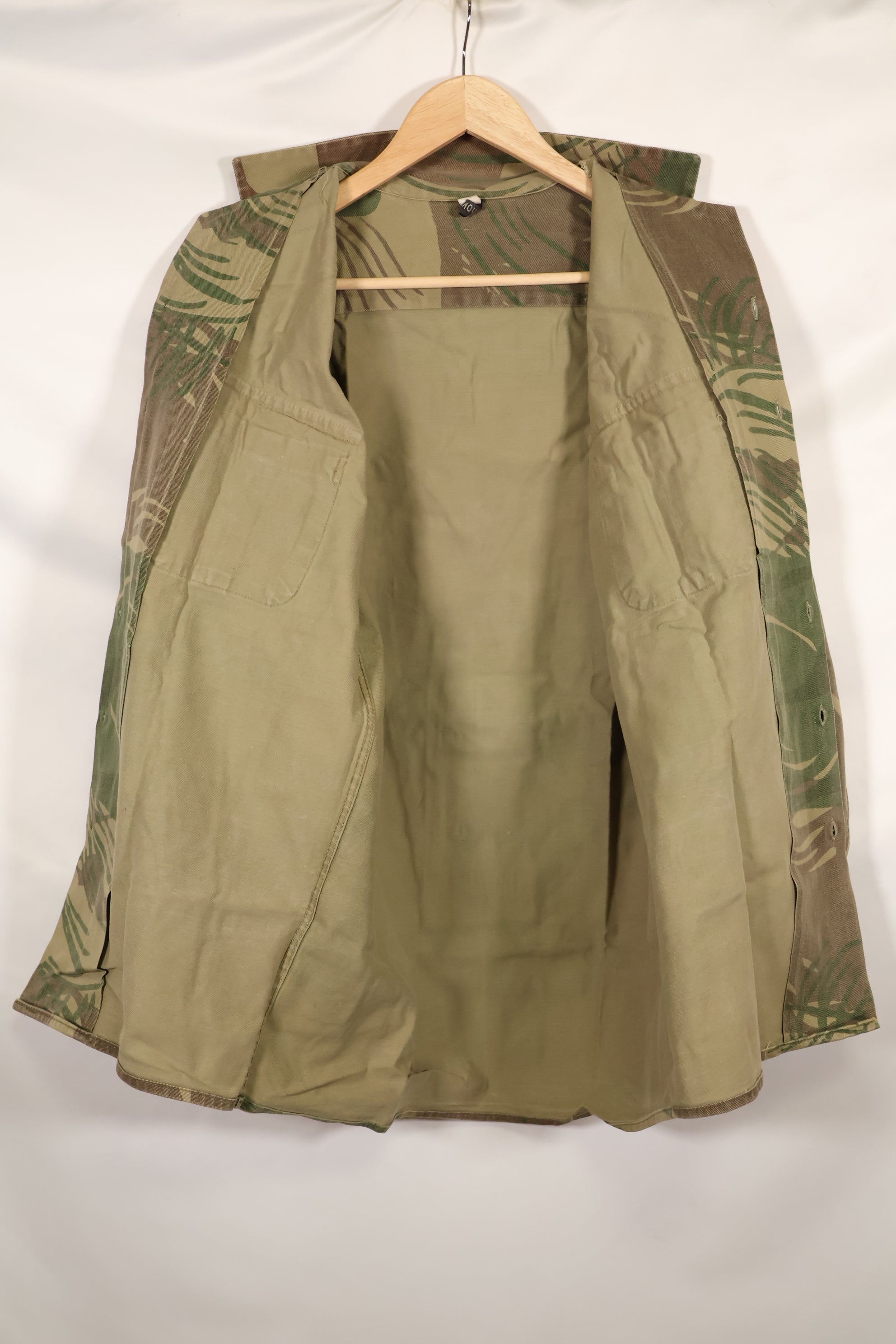 Real Rhodesian Army Rhodesian camouflage PARAMOUNT shirt, faded, used.