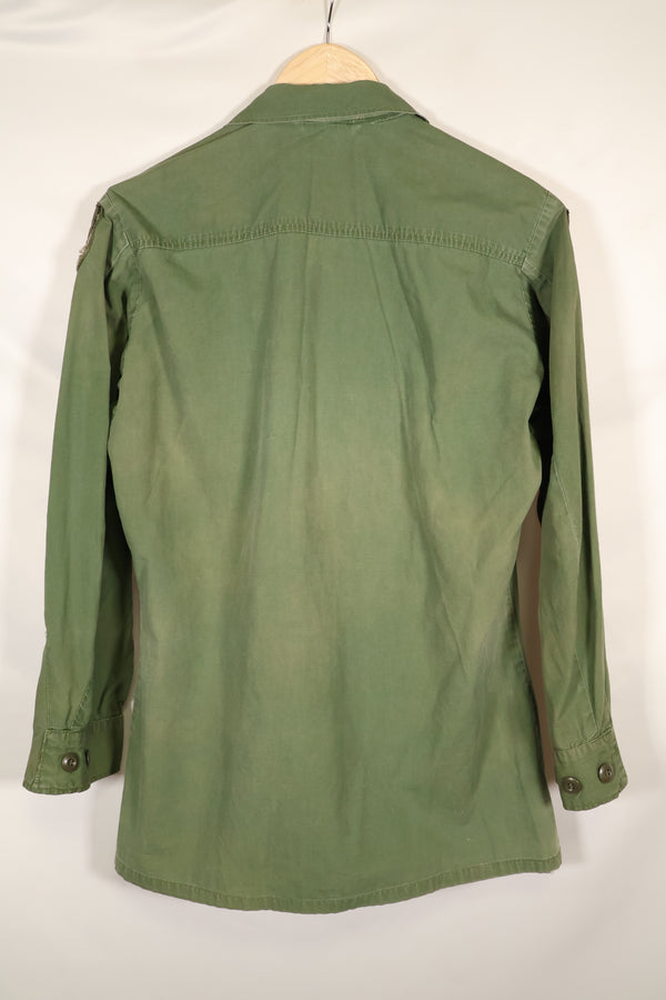 1967 Contract Estimated S-R 3rd Model Jungle Fatigue Jacket 73rd Surveillance Airplane Company  Patch First Attached Used
