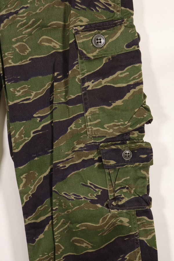 Real tiger stripe pants, gold tiger derived pattern, missing button, almost unused.