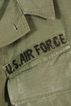 1968 Contract, S-R, USAF, 4th Model Jungle Fatigue Jacket, Short-Sleeve Custom, Used