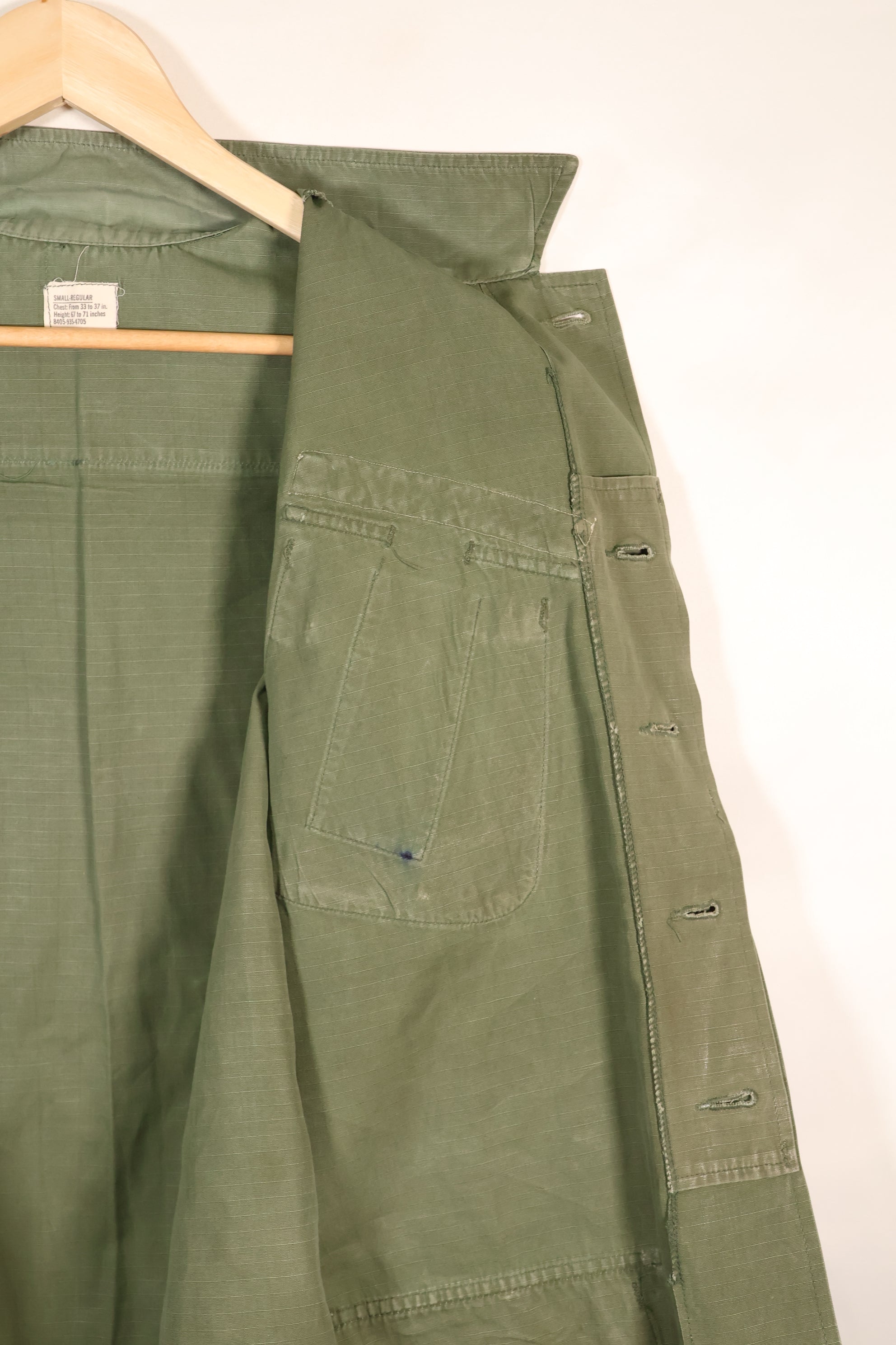 1968 Contract, S-R, USAF, 4th Model Jungle Fatigue Jacket, Short-Sleeve Custom, Used