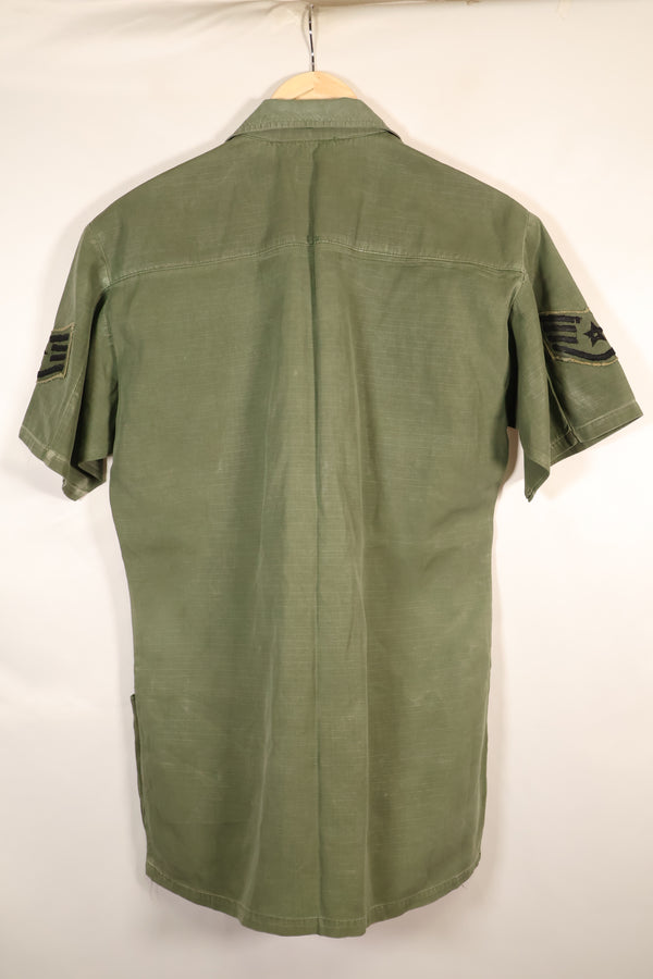 1968 Contract, S-R, USAF, 4th Model Jungle Fatigue Jacket, Short-Sleeve Custom, Used