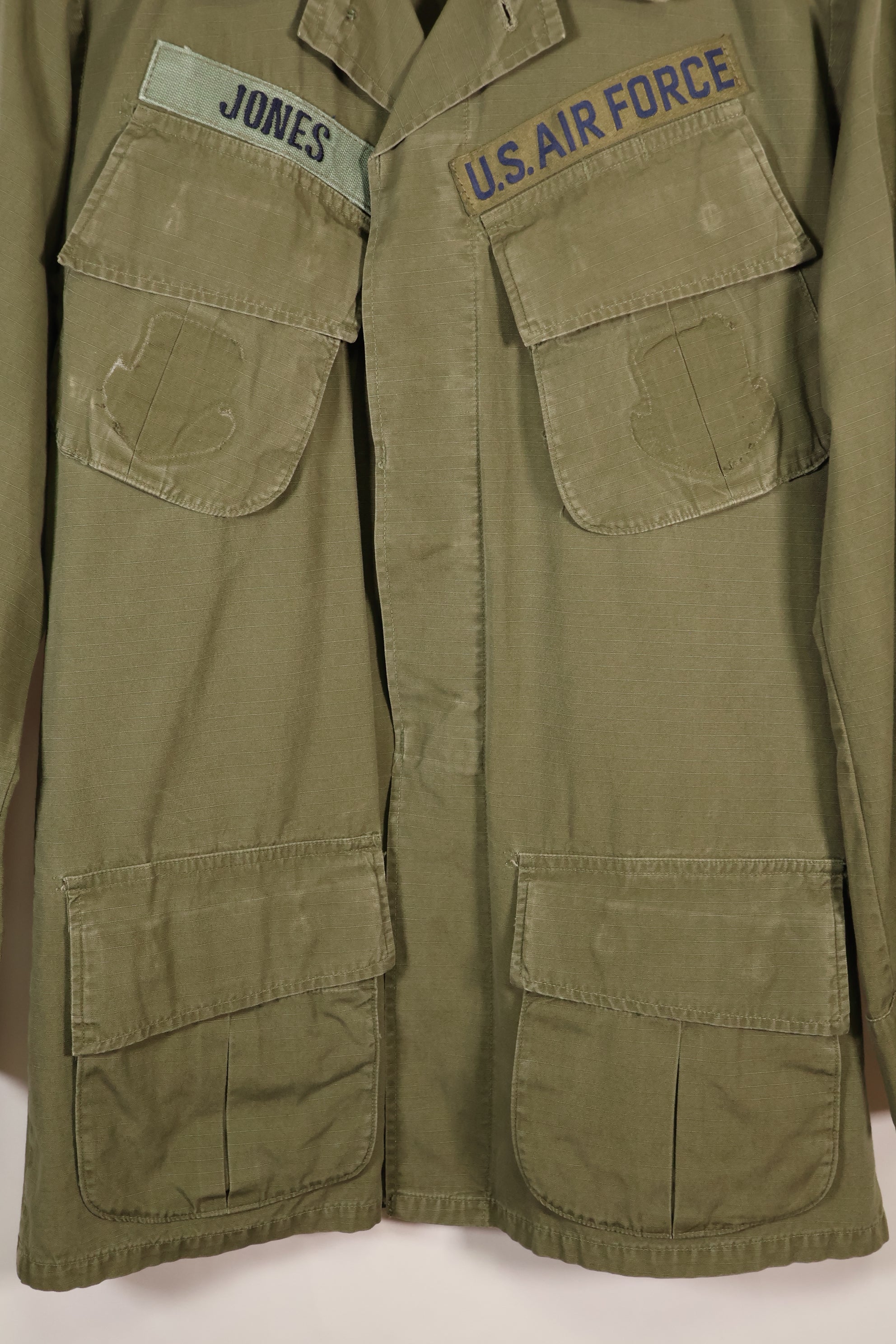 1969 Contract, S-R, USAF Issue, 4th Model Jungle Fatigue Jacket, Used