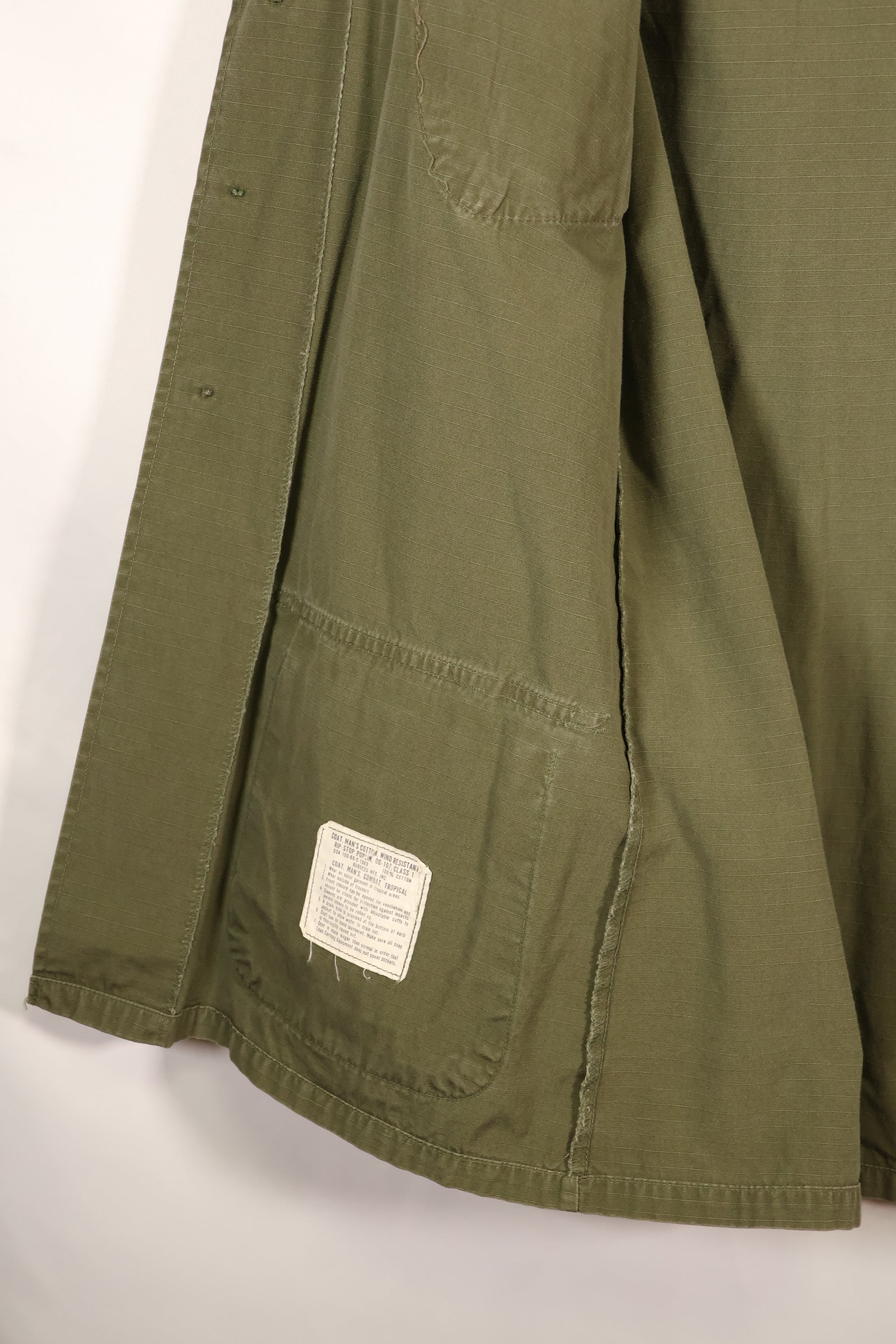 1969 Contract, S-R, USAF Issue, 4th Model Jungle Fatigue Jacket, Used