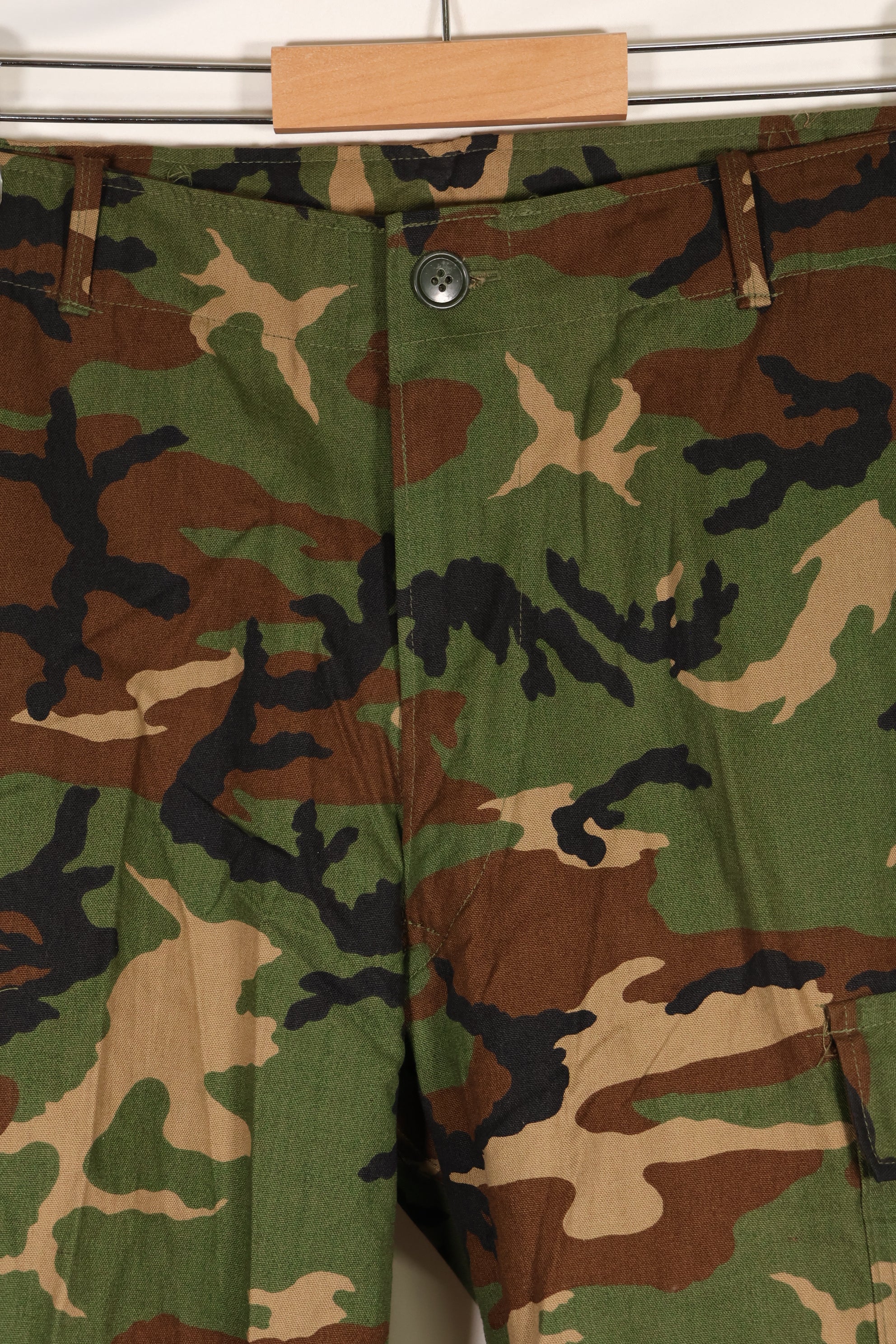 1980's Okinawa souvenir ERDL camouflage Woodland camouflage locally made pants, unused.