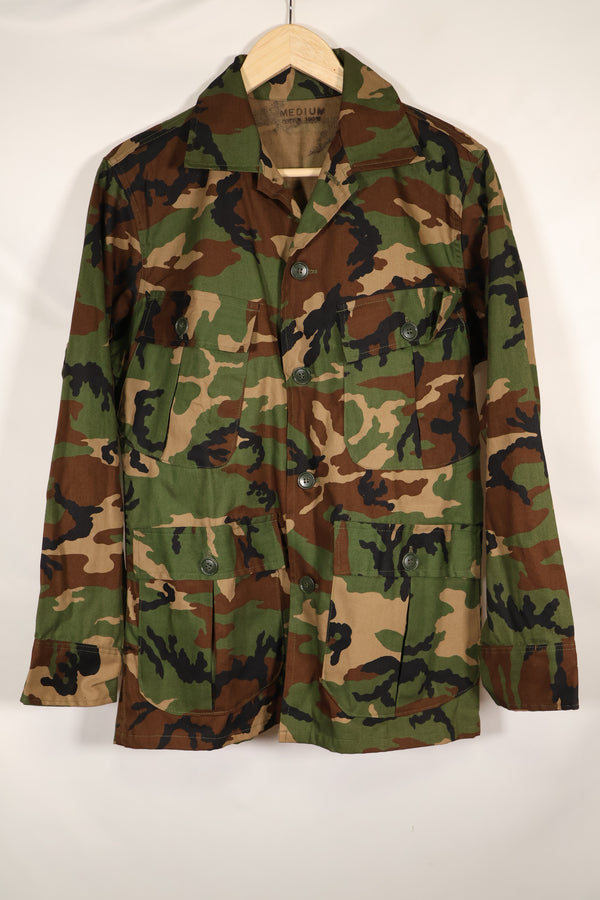 1980's Okinawa souvenir ERDL camouflage woodland camouflage locally made jacket, never used.