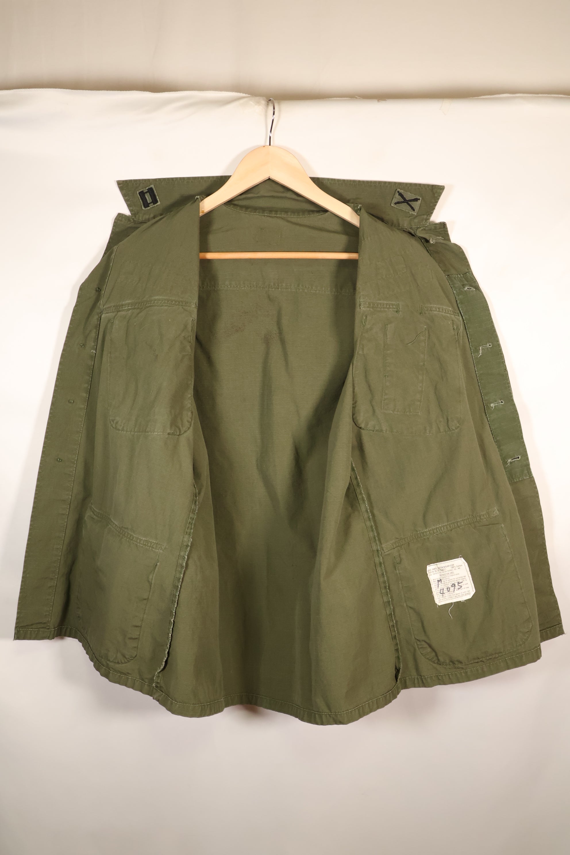 1969 Contract, Presumed S-R, 4th Model Jungle Fatigue Jacket, Patches Added Later, Used
