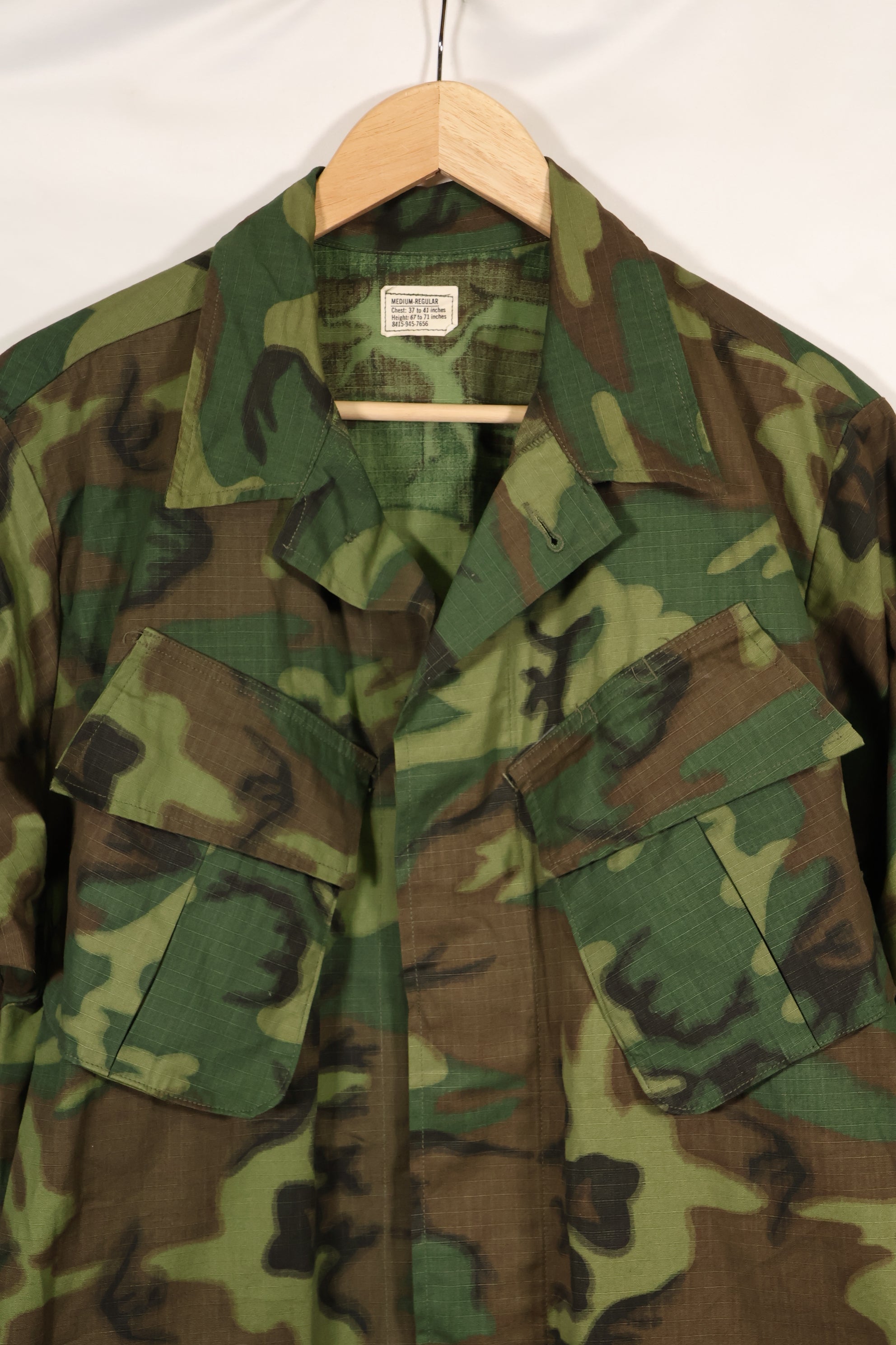1969 Contract Deadstock M-R ERDL Green Leaf Camouflage Jungle Fatigue Jacket