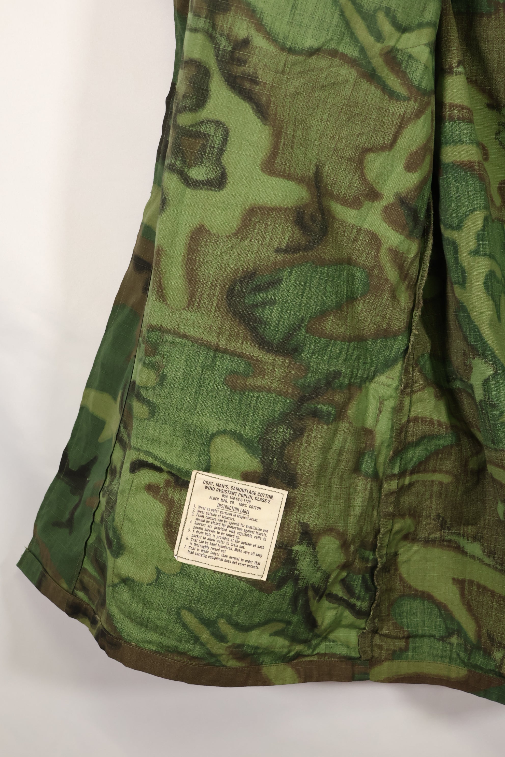 1969 Contract Deadstock M-R ERDL Green Leaf Camouflage Jungle Fatigue Jacket