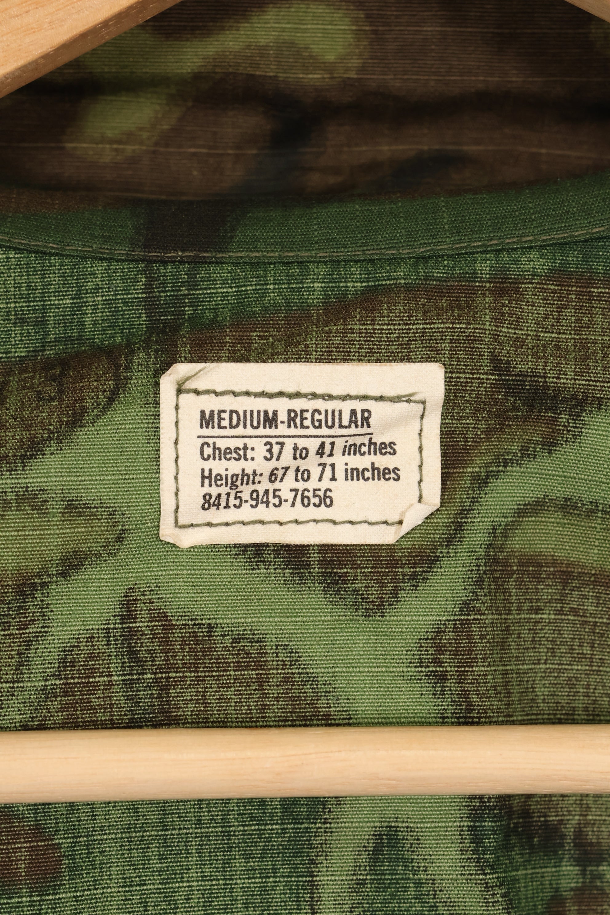 1969 Contract Deadstock M-R ERDL Green Leaf Camouflage Jungle Fatigue Jacket