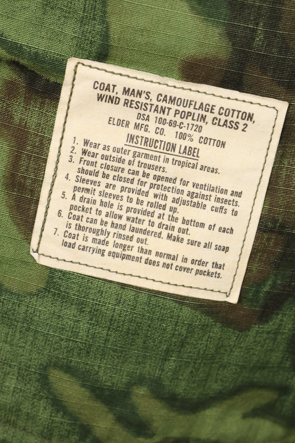 1969 Contract Deadstock M-R ERDL Green Leaf Camouflage Jungle Fatigue Jacket