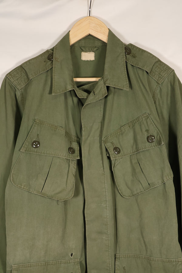 Estimated 1963, Estimated S-S 1st Model Jungle Fatigue Jacket, Scratched, Used.