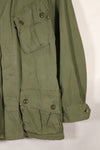 Estimated 1963, Estimated S-S 1st Model Jungle Fatigue Jacket, Scratched, Used.