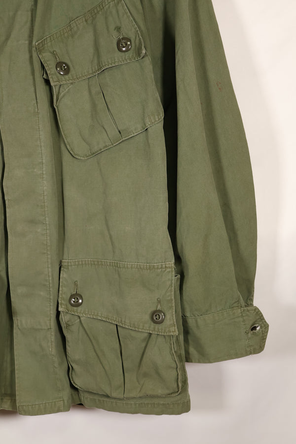 Estimated 1963, Estimated S-S 1st Model Jungle Fatigue Jacket, Scratched, Used.