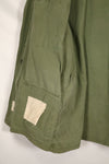 Estimated 1963, Estimated S-S 1st Model Jungle Fatigue Jacket, Scratched, Used.