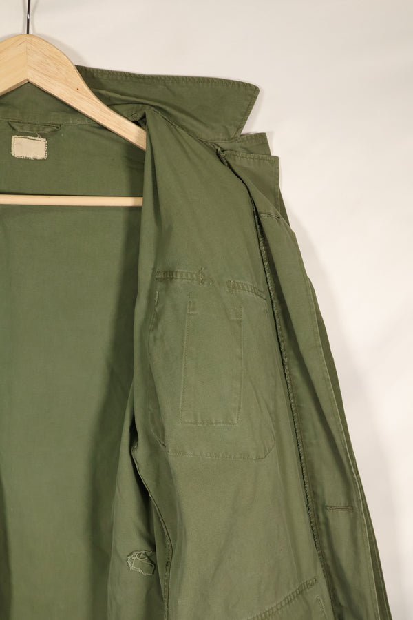Estimated 1963, Estimated S-S 1st Model Jungle Fatigue Jacket, Scratched, Used.