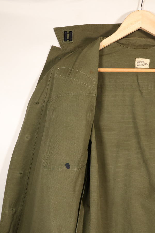 Late 1960s, S-L, U.S. Military, 4th Model Jungle Fatigue Jacket, with added patches, used