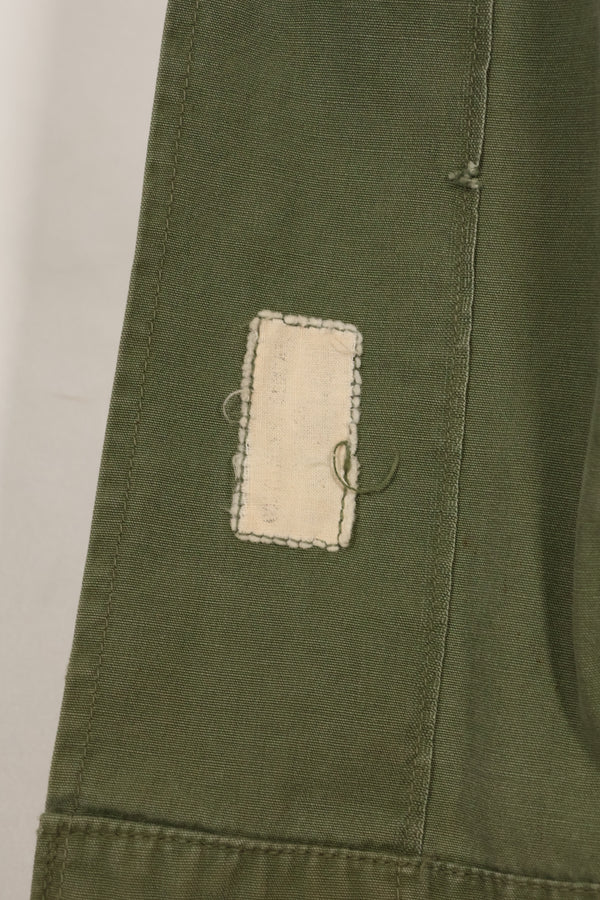 Estimated 1963, Estimated S-S 1st Model Jungle Fatigue Jacket, Scratched, Used.
