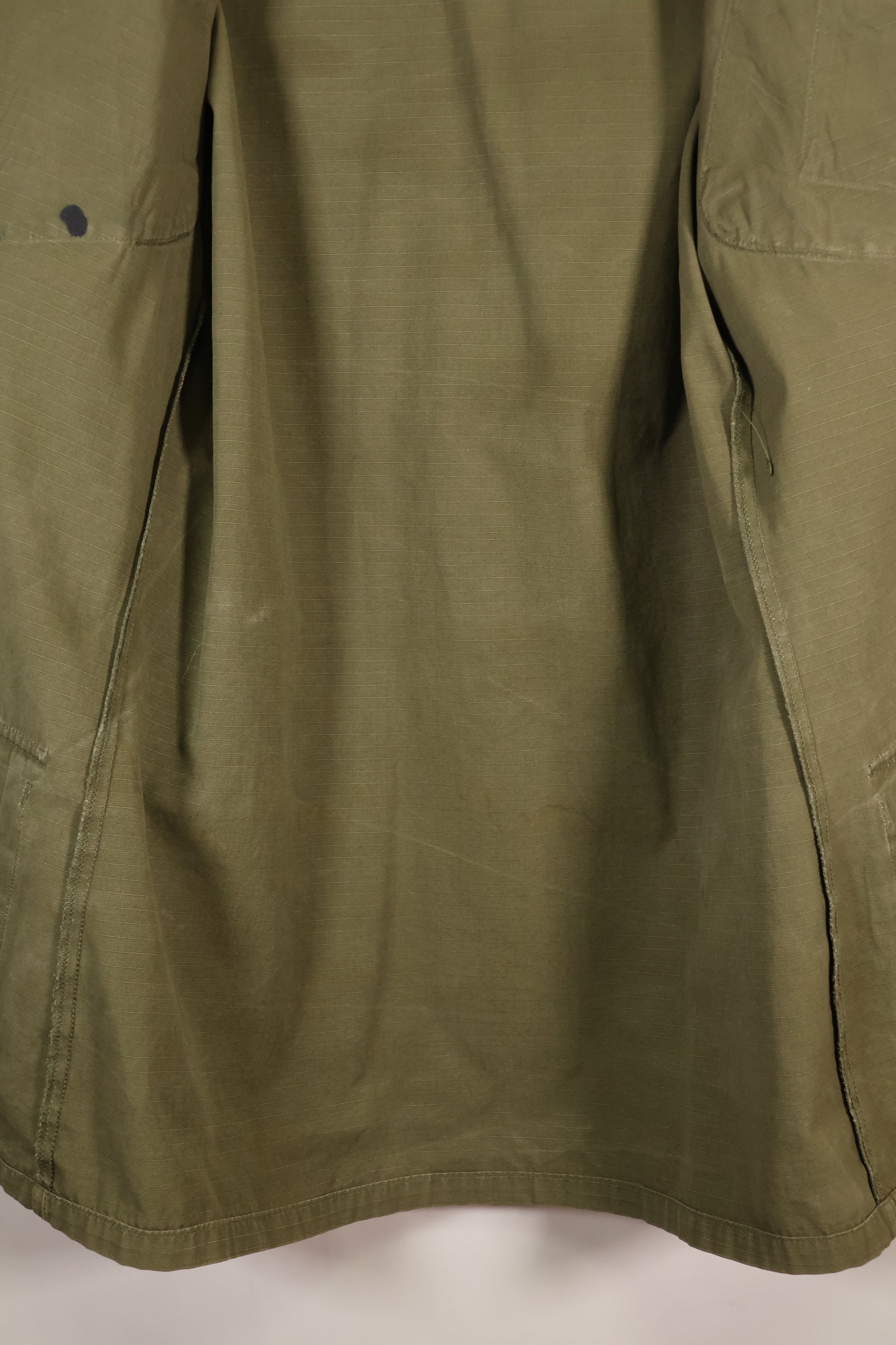 Late 1960s, S-L, U.S. Military, 4th Model Jungle Fatigue Jacket, with added patches, used