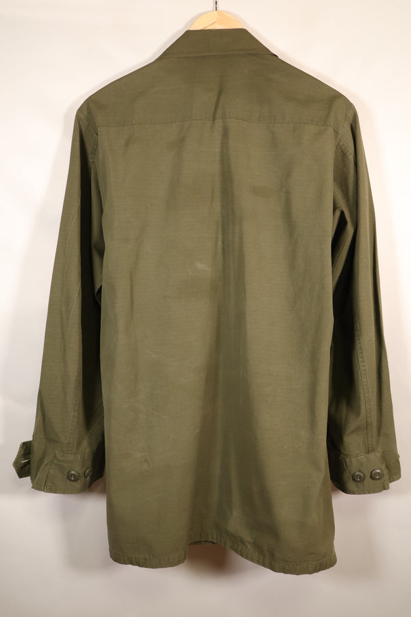 Late 1960s, S-L, U.S. Military, 4th Model Jungle Fatigue Jacket, with added patches, used