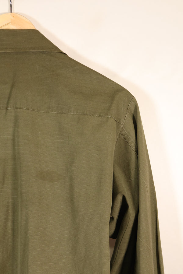 Late 1960s, S-L, U.S. Military, 4th Model Jungle Fatigue Jacket, with added patches, used