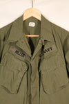 1969 Contract, S-R, U.S. Navy, PBR 4th Model Jungle Fatigue Jacket, Patch Added Later, Used