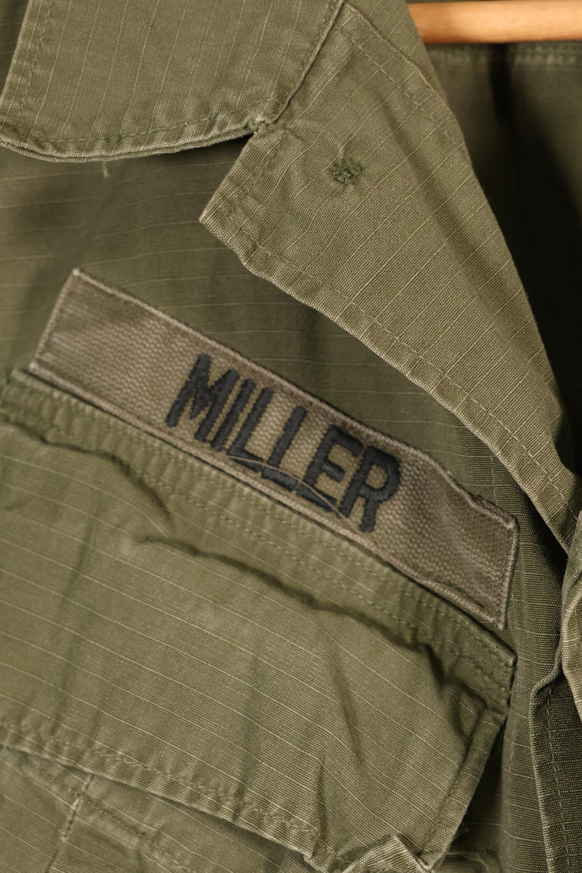 1969 Contract, S-R, U.S. Navy, PBR 4th Model Jungle Fatigue Jacket, Patch Added Later, Used