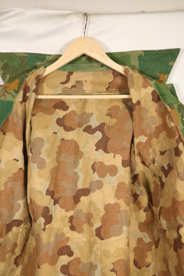 1970's Private Purchase U.S. Marine Corps Mitchell Camouflage Fatigue Jacket by Shelterhalf, used.