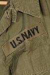 1969 Contract, S-R, U.S. Navy, PBR 4th Model Jungle Fatigue Jacket, Patch Added Later, Used