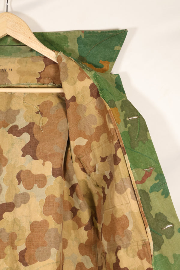 1970's Private Purchase U.S. Marine Corps Mitchell Camouflage Fatigue Jacket by Shelterhalf, used.