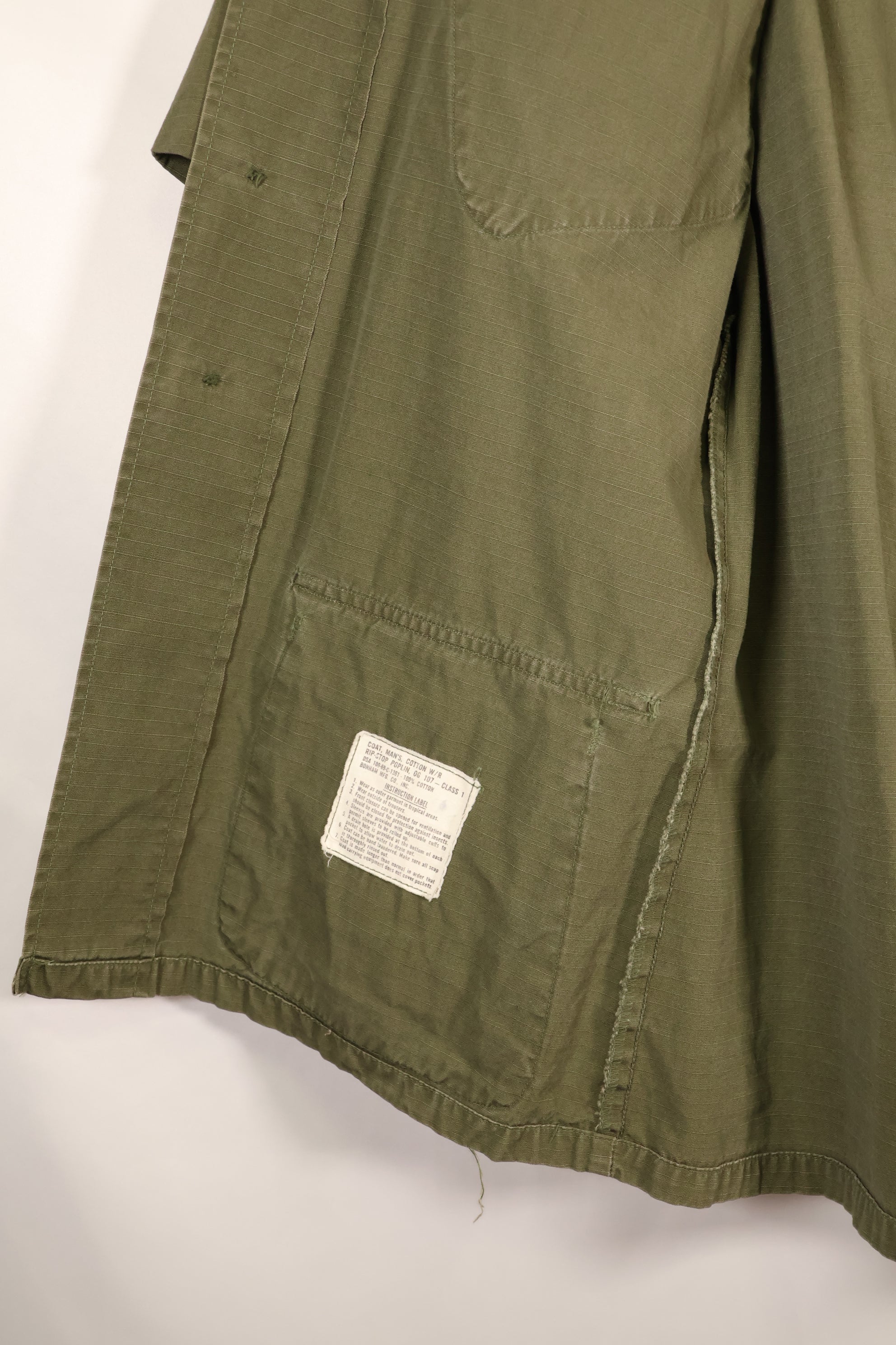 1969 Contract, S-R, U.S. Navy, PBR 4th Model Jungle Fatigue Jacket, Patch Added Later, Used