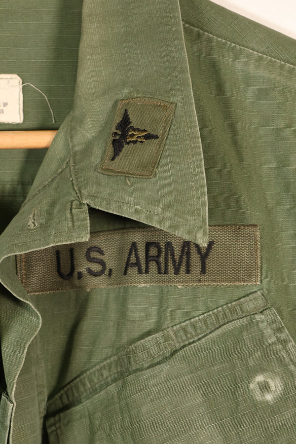 1969 Contract, M-L, 4th Model Jungle Fatigue Jacket, Patches Added Later, Used