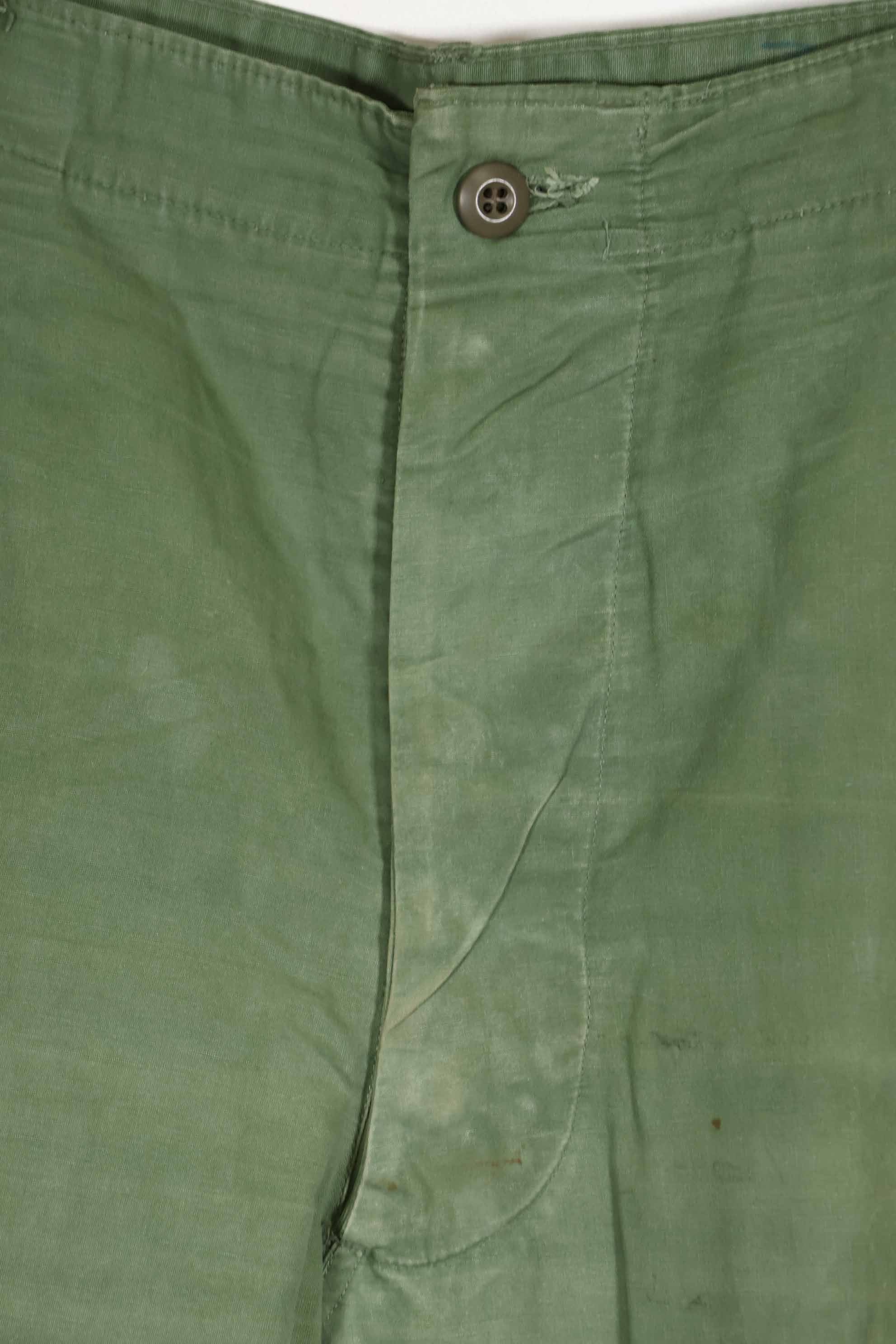 Mid-1960s 3rd Model Non-Ripstop Jungle Fatigue Pants L-L Used