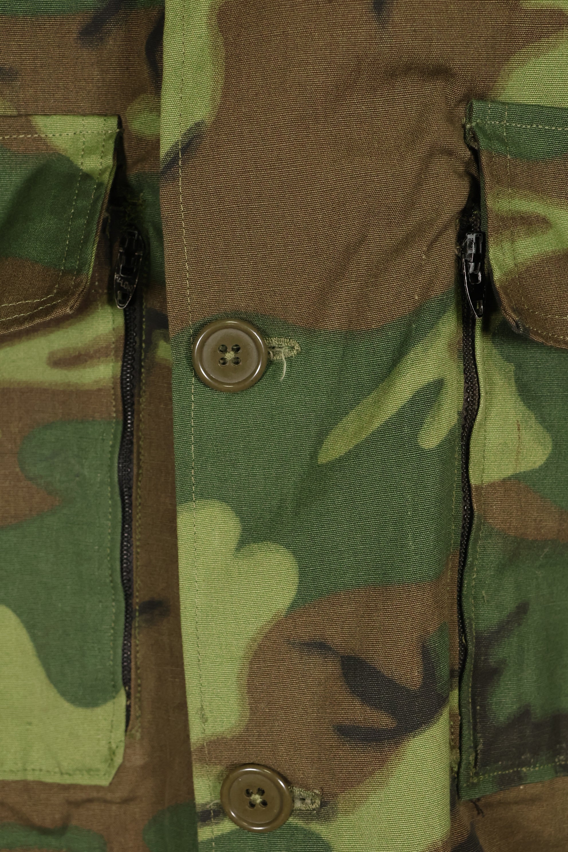 Estimated circa 1967 Deadstock US ARMY Advisor ERDL Camouflage Non Rip M59 Cut Shirt Unused