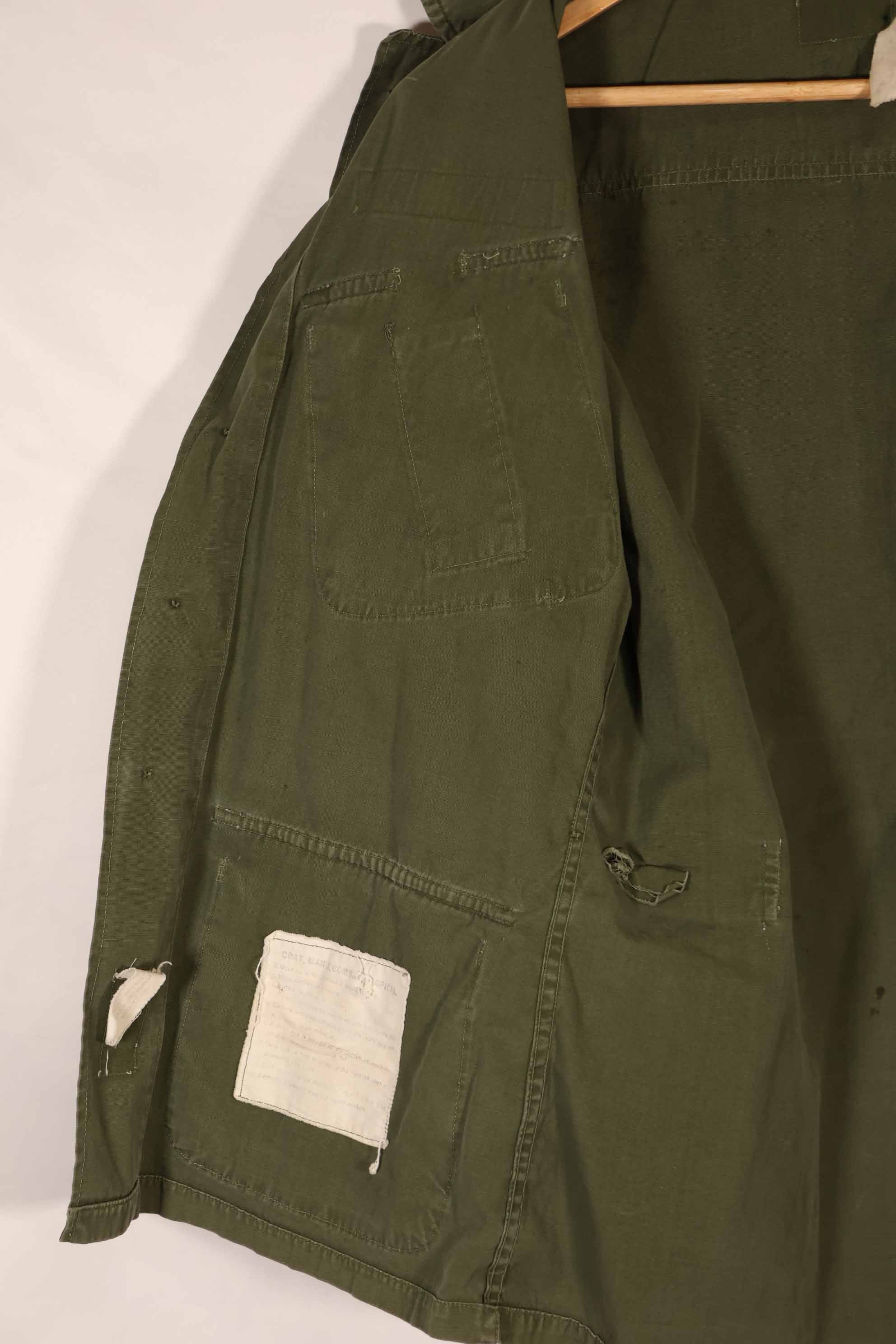 Real DAJB contract number 2nd Model Jungle Fatigue Jacket, faded, used. Japan made