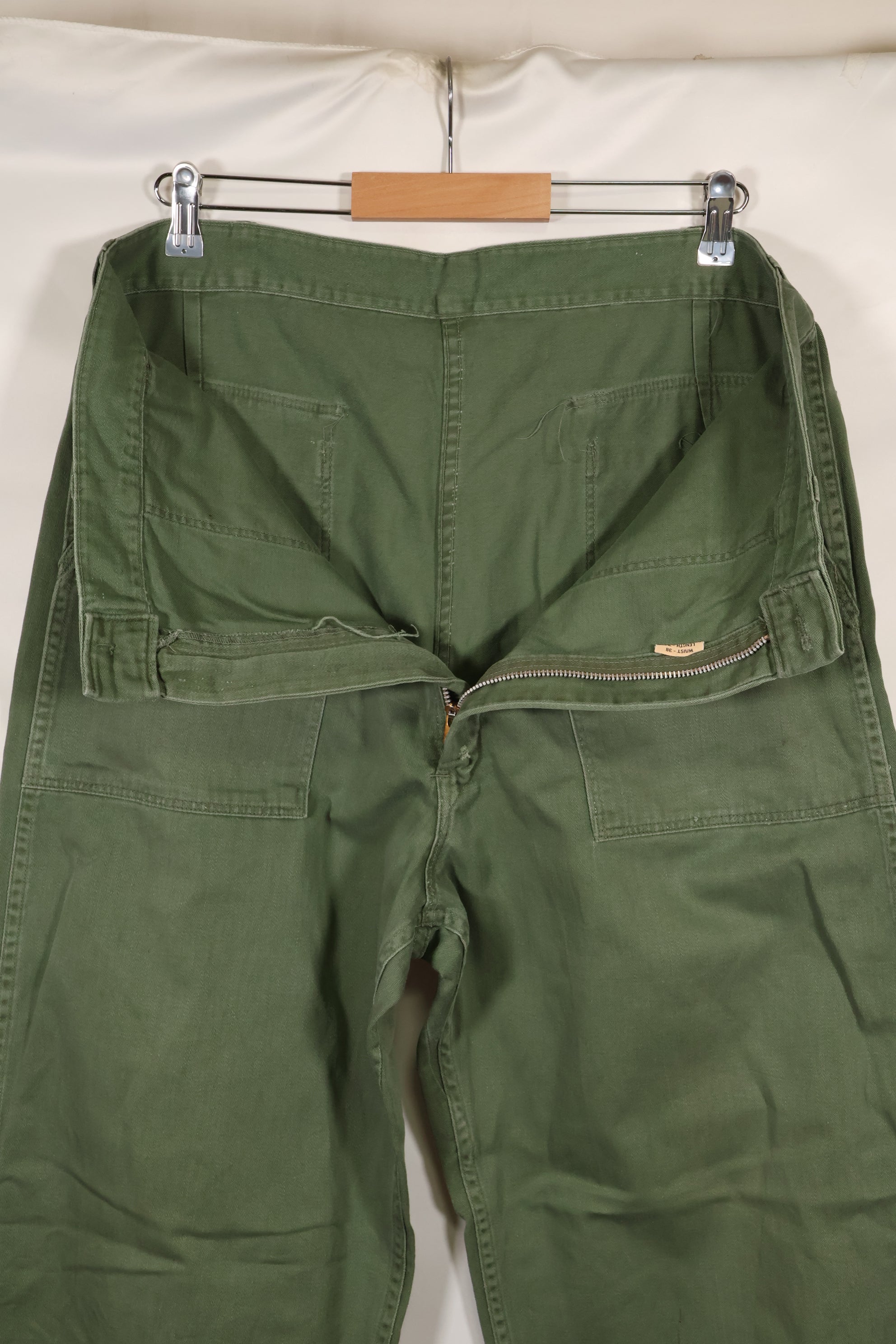 1960 Private Procurement M-L US Army OG-107 Utility Pants Baker Pants Used